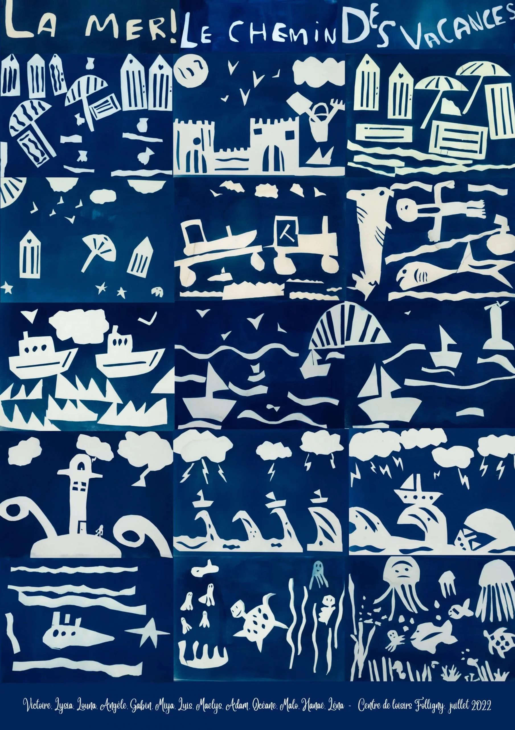 fresque cyanotype
